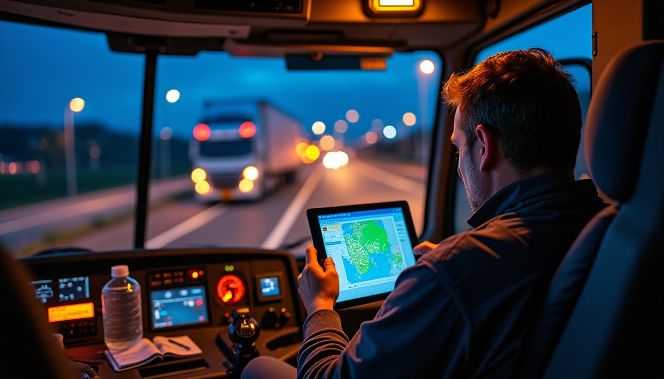 Illustration: Comprendre l’amplitude horaire pour un chauffeur routier durant la nuit