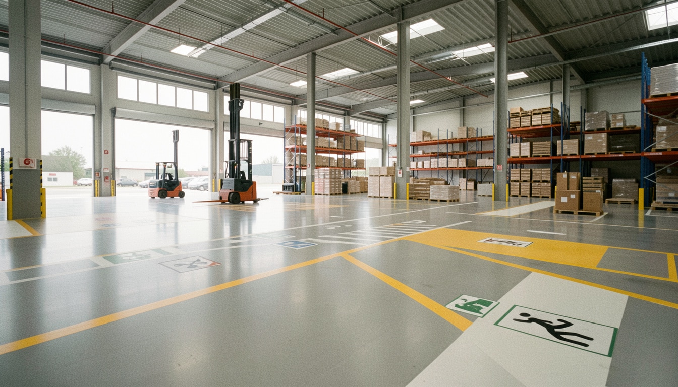Marquage au sol en entrepôt logistique : bien l’organiser