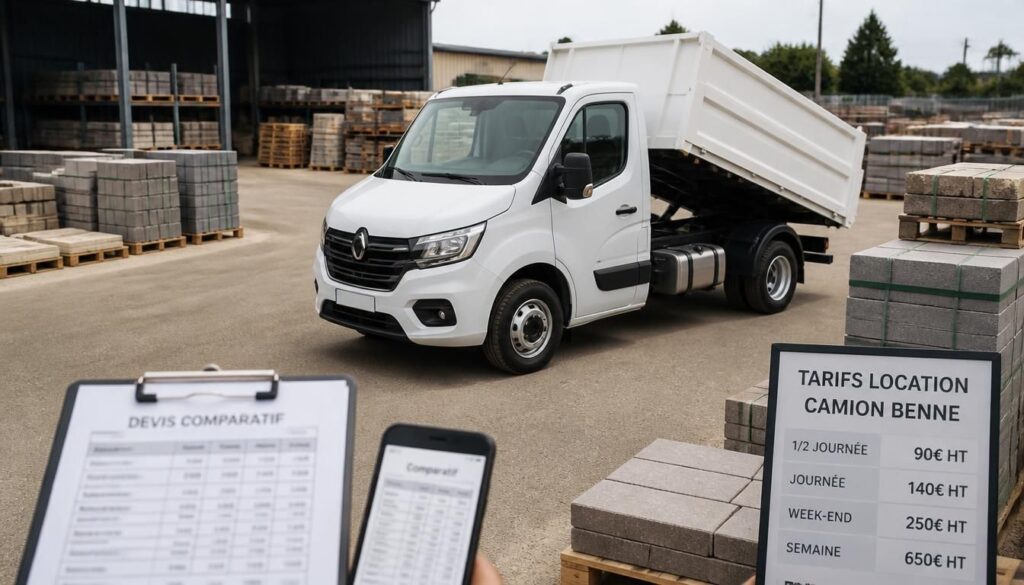 Tarif de location d’un camion benne : bien comparer